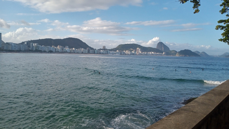 View of the ocean from the Fort Copacabana